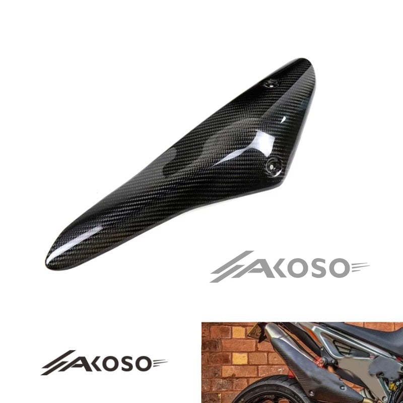 AKOSO 2018-2024 KTM 790 890 Duke Carbon Fiber Motorcycle Exhaust Pipe Heat Shield Cover