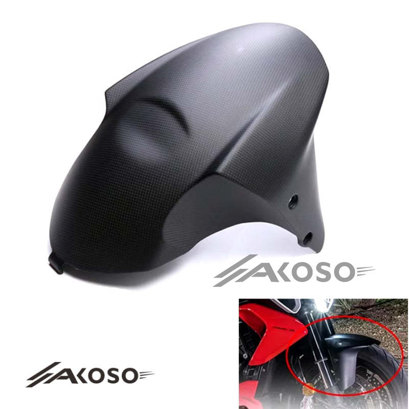 AKOSO 2023 Ducati Diavel V4 Carbon Fiber Motorcycle Front Fender Fairing