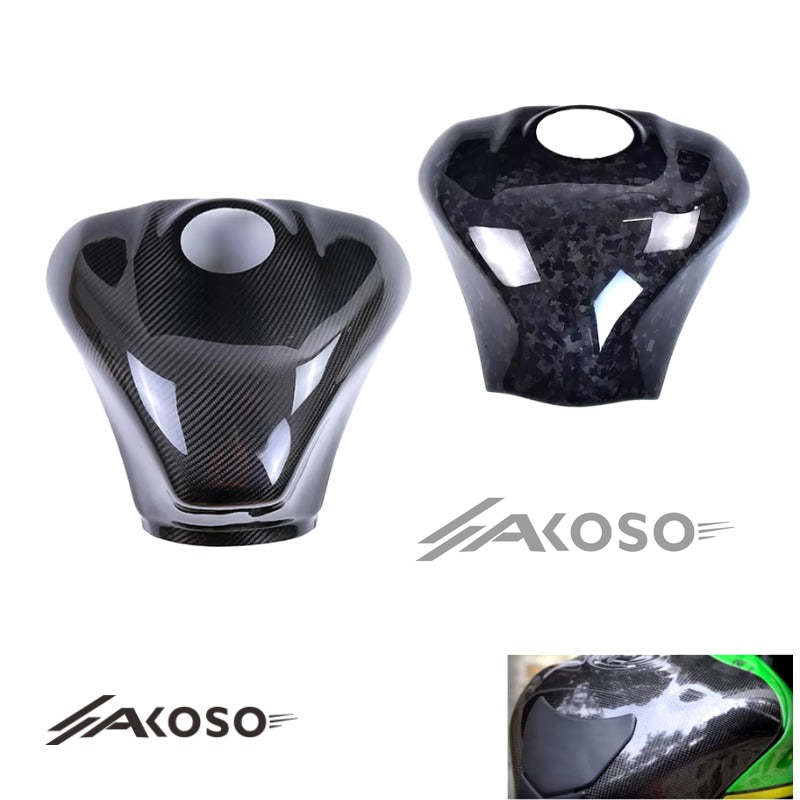 AKOSO 2016-2020 Kawasaki Ninja ZX10R ZX-10R Carbon Fiber Fuel Gas Tank Cover