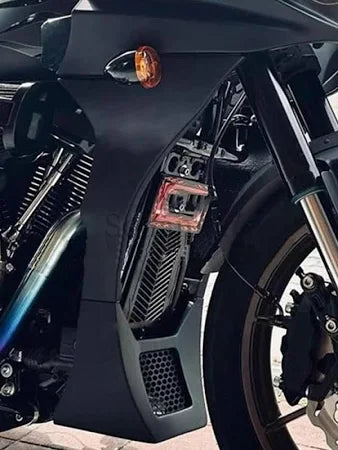 AKOSO 2022-2025 Carbon Fiber Side Fairing Spoiler Chin Cover for Harley Softail Low Rider ST FXLRST